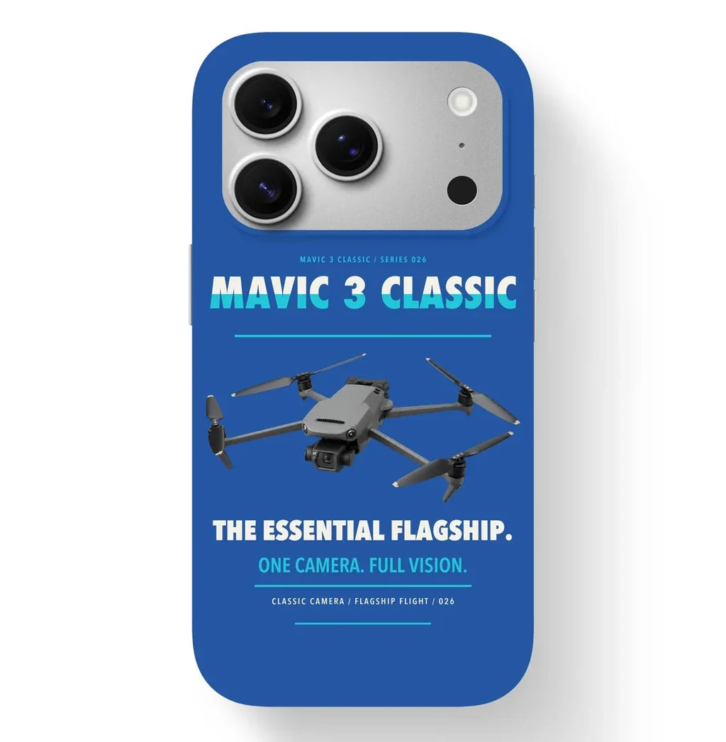 DJI Mavic 3 Classic Case design on blue iphone case