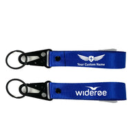 Thumbnail for Wideroe Airlines Hawk-shaped key chain, Blue+NAME