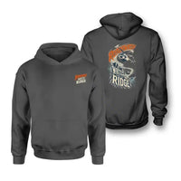 Thumbnail for SIGNAL 655 - Rotorwash Writes Across The Ridge - Double-Side Hoodie design on dark gray double side hoodie