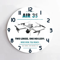 Thumbnail for DJI Air 3S design on white no frame wall clock