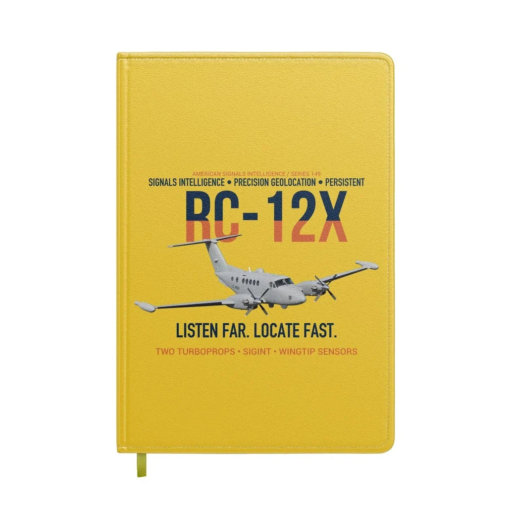 RC-12X Guardrail Signals From Above design on yellow notebook