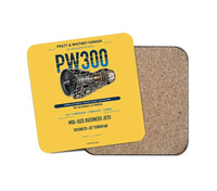 Thumbnail for PW300 design on yellow 1 piece coaster