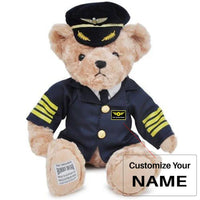 Thumbnail for Custom Name (Special Badge) Captain Pilot & Cabin Crew Teddy Bear & Dolls aviation pilot essential in premium aviation-grade.