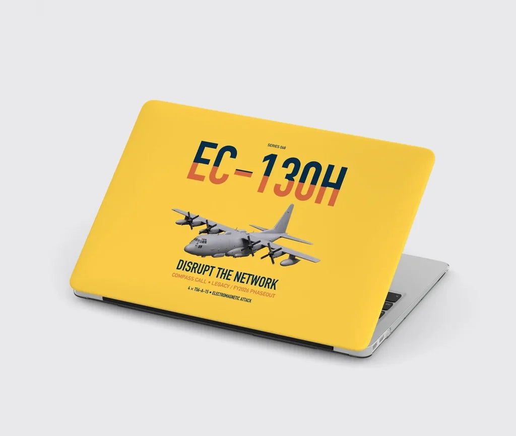 EC-130H Compass Call design on yellow MacBook case