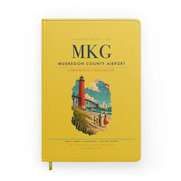 Thumbnail for Muskegon County Airport (MKG) design on yellow notebook