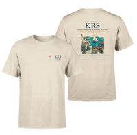 Thumbnail for Kristiansand Airport, Kjevik (KRS) design printed on beige double-side t-shirt