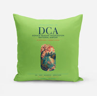 Thumbnail for Ronald Reagan Washington National Airport (DCA) design on light green pillow
