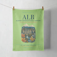 Thumbnail for Albany International Airport (ALB) design on light green towel