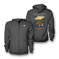 Thumbnail for VINTAGE G4524 - The Jungle Airstrip - Premium Zipped Hoodie design on darkgray