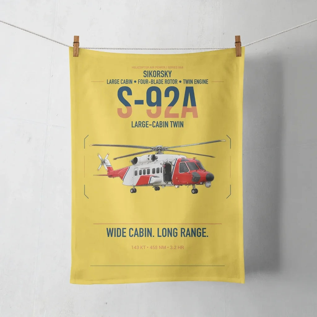 Sikorsky S-92A design on yellow towel