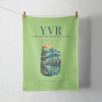 Thumbnail for Vancouver International Airport (YVR) design on light green towel