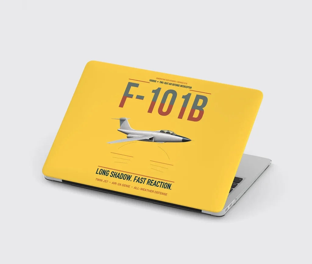 F-101B Voodoo design on yellow MacBook case