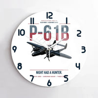 Thumbnail for P-61B Black Widow design on white no frame wall clock