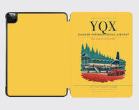 Thumbnail for Gander International Airport (YQX) design on yellow ipad tablet case