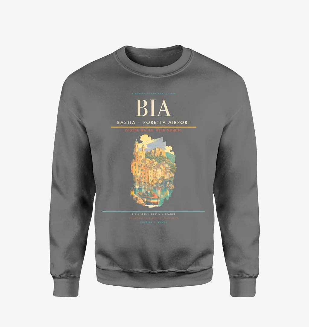 Bastia – Poretta Airport BIA Sweatshirt - Gray