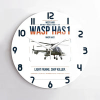 Thumbnail for Westland Wasp HAS1 design on white no frame wall clock