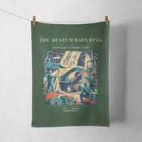 Thumbnail for VINTAGE G4454 - The Museum Barn Find - Designed Towels design on darkgreen