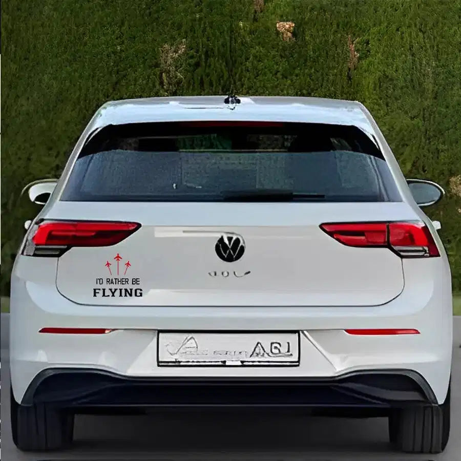 I'd Rather Be Flying Car Sticker - view 3