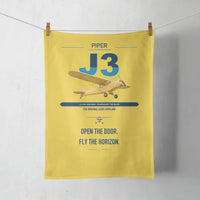 Thumbnail for Piper J-3 Cub design on yellow towel