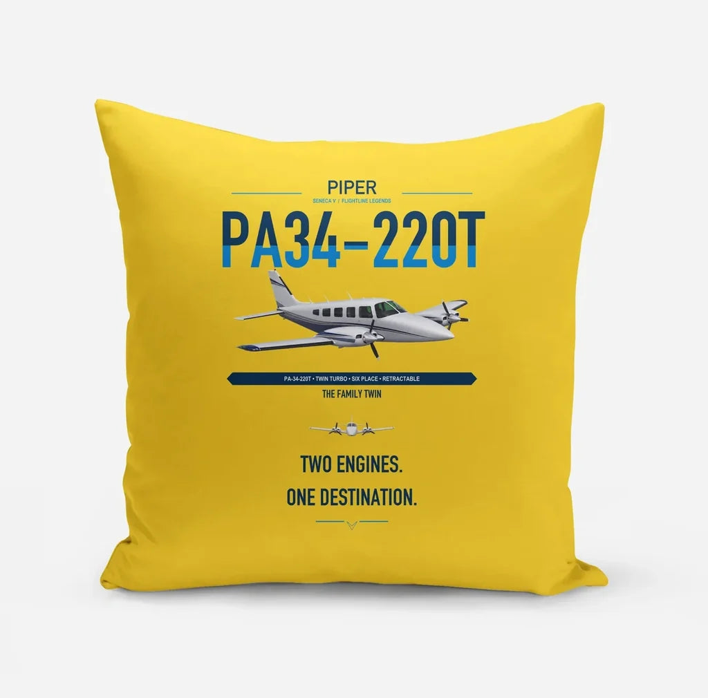 Piper PA-34-220T Seneca V design on yellow pillow