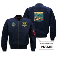 Thumbnail for VINTAGE G4416 - The Census By Air - Bomber Jacket design on blue+name
