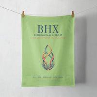 Thumbnail for Birmingham Airport (BHX) design on light green towel