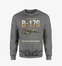 Thumbnail for B-17G Flying Fortress design on gray sweatshirt