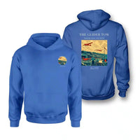 Thumbnail for VINTAGE G4249 - The Glider Tow - Double-Side Hoodie design on blue double side
