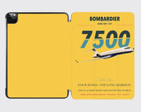 Thumbnail for Bombardier Global 7500 design on yellow ipad tablet case