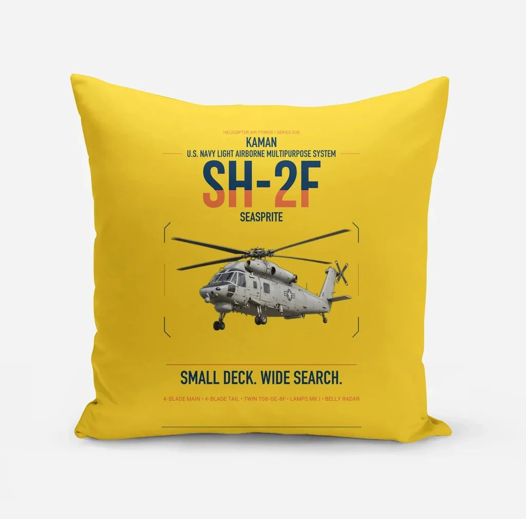 Kaman SH-2F Seasprite design on yellow pillow