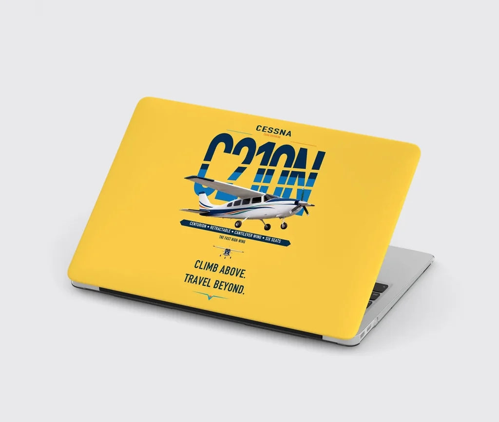 Cessna T210N Centurion design on yellow MacBook case