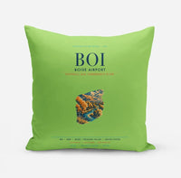 Thumbnail for Boise Airport (BOI) design on light green pillow