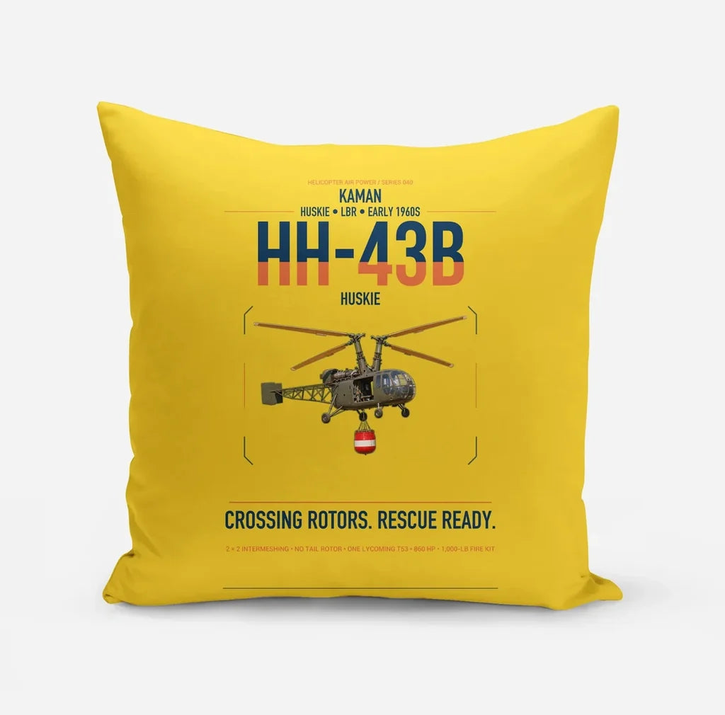 Kaman HH-43B Huskie design on yellow pillow