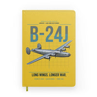 Thumbnail for B-24J Liberator design on yellow notebook