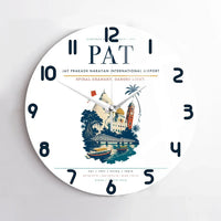 Thumbnail for Jay Prakash Narayan International Airport (PAT) design on white no frame wall clock