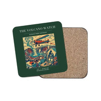 Thumbnail for The Volcano Watch - Designed Coasters design on dark green 1-piece