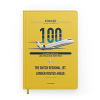 Thumbnail for Fokker 100 design on yellow notebook