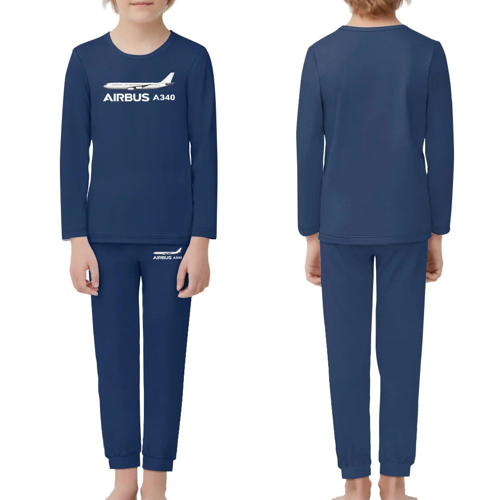The Airbus A340 children pajamas - Dark Blue
