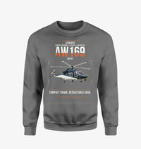Thumbnail for Leonardo AW169 design on gray sweatshirt