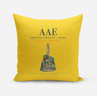 Thumbnail for Rabah Bitat Airport (AAE) design on yellow pillow