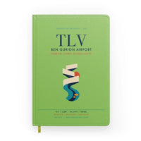 Thumbnail for Tel Aviv Ben Gurion Airport (TLV) design on light green notebook
