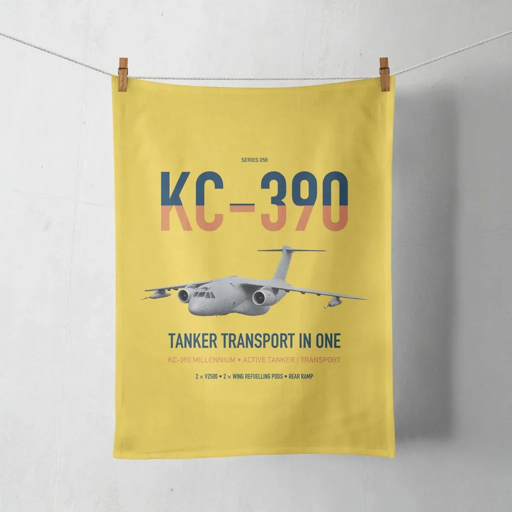Embraer KC-390 Millennium design on yellow towel