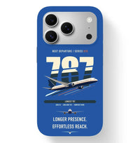 Thumbnail for Boeing 787-10 Dreamliner design on blue magsafe iphone case