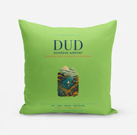 Thumbnail for Dunedin Airport (DUD) design on light green pillow