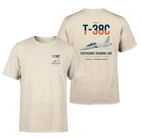 Thumbnail for T-38C Talon design on beige double-side t-shirt, double-side print