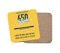 Thumbnail for Cessna Citation 650 - Citation III design on yellow 1 piece coaster