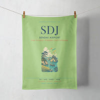 Thumbnail for Sendai Airport (SDJ) design on light green towel