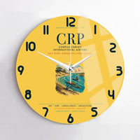 Thumbnail for Corpus Christi International Airport (CRP) design on yellow no frame wall clock