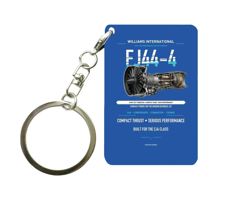 FJ44-4 Key Chain design on blue key chain