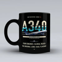 Thumbnail for A340-300 Mug design on black airbus